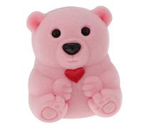 LALADEFIEE Boîte à Bague Ours Rose Boîte Bijoux Créative Forme Dours pour Bague Saint Valentin Coffret Original