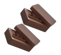 LALADEFIEE Boîte à Boutons de Manchette en Noyer Massif pour Homme Coffret de Rangement Rectangulaire 2 Pièces Petite Boîte à Bijoux en Bois Naturel Organiseur pour Boutons de Manchette