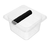LALADEFIEE Boîte à Café Grand Espace de Rangement Pratique Knock Box en Acrylique 1,5l pour Bureau et Maison