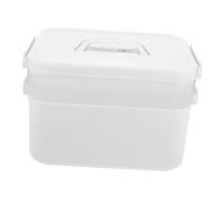 LALADEFIEE Boîte à Outils de Manucure Portable Blanche Conteneur de Stockage Multi-Couches en Plastique PP Solide Coffret de Manucure Compartiments Amovibles et Poignée Ergonomique pour