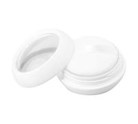 LALADEFIEE Boîte à Poudre Visage Portable 10G avec Houppette Format Compact Demi-Cercle Boîte de Rangement pour Poudre Miel ou Nacrée pour Usage Quotidien et Voyage