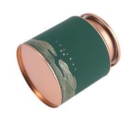 LALADEFIEE Boîte à Thé Ronde Hermétique -Blanc Pot de Rangement Robuste Multifonction pour Feuilles de Thé et Bonbons Style Chic