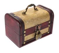 LALADEFIEE Boîte de Rangement Bois Vintage avec Serrure à Code Chiffres Coffret Décoratif pour Bijoux Bibelots et Trésors Organisateur Compact pour Maison et Bureau