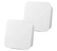 LALADEFIEE Boîte de Rangement Murale en Plastique Abs Blanc pour Salle de Bain, Lot de 2 Pièces, sans Perçage, Multifonctionnelle pour Petits Objets et Dentifrice