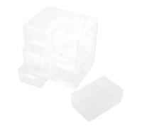 LALADEFIEE Boîte de Rangement pour Lentilles de Contact avec Organisateur de Bureau Transparent Anti-poussière Compartiments Compacts pour Stockage et Protection des Lentilles