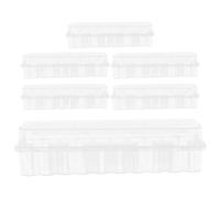 LALADEFIEE Boîte de Rangement Transparente pour Flacons Injectables 3 Ml 5 Pièces Plastique Robuste Étanche Mallette Multi-Usages pour Laboratoire Compatible Réfrigérateur Porte-Poudres