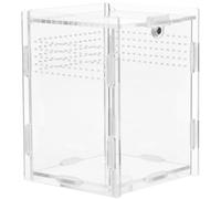 LALADEFIEE Boîte D'élevage Simple et Résistante aux Intempéries en Acrylique Transparente Accessoire Pratique pour Reptiles et Geckos pour Terrariums Terrestres et Arboricoles