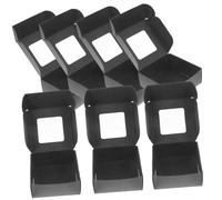 LALADEFIEE Boîte D'emballage En Papier Kraft Fenêtre Transparente Boîte Portable Noire 7,5x7,5x3 Cm Lot De 20 Coffret à Bijoux De Savonnette Utilisation Maison Bureau Et Événements