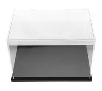 LALADEFIEE Boîte d'Exposition en Acrylique Transparente pour Figurines Vitrine Anti-Poussière Socle Noir Dimensions 30 X 20 X 20 CM Boîte de Collecte pour Rangement et Présentation de