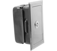 LALADEFIEE Boîtier de Commande à Bouton-poussoir avec Serrure Dissimulée en Acier Inoxydable Argenté Haute Fiabilité, pour Interrupteur de Porte ou Volet Roulant, Usage Professionnel