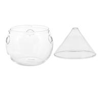 LALADEFIEE Bol Saladier Transparent Double avec Compartiment pour Glace Sèche Bol Multi-usage pour Salades Fruits et Desserts Design Créatif et Réfrigérant pour Cuisine et Restaurant