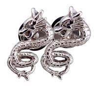 LALADEFIEE Boucles D'oreilles Accessoires de Mode Élégants Dragon en Acier Titane Argenté 2pcs pour Célébrations et Choix Présent