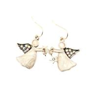 LALADEFIEE Boucles D'oreilles Pendantes Ailes D'ange En Alliage Léger, Crochet D'oreille Pour Filles, Bijoux Fantaisie Pour Occasions Quotidiennes