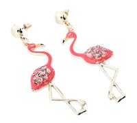 LALADEFIEE Boucles Oreilles Pendantes Flamant Colorées Bijoux Légers et Durables pour Femmes Décorations Oreilles Charmantes et Élégantes Adaptées à Toutes Occasions Couleur Aléatoire