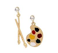 LALADEFIEE Boucles Oreilles Pendantes Pinceau Artistique Légères pour Femmes Bijoux Vintage Asymétriques Cadeau Créatif pour Art