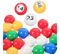 LALADEFIEE Boules de Bingo Numérotées 1-50 Fenêtre Colorée, Petites Boules de Loterie Légères pour Jeux de Tombola et Divertissement Familial, Accessoires Portables pour Fêtes et Concours