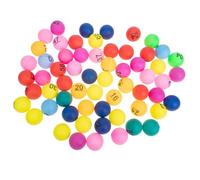 LALADEFIEE Boules De Tombola Numérotées en Plastique Multicolores 1-70, Mini-Boules Légères pour Jeux De Bingo Et Loterie, Lot de 70 Pièces pour Événements Et Tirages Au Sort
