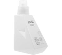 LALADEFIEE Bouteille de Lessive Blanche 800ml en Plastique Design Simple, Distributeur de Lessive Pratique et Hermétique pour Rangement Buanderie