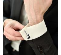 LALADEFIEE Boutons de Manchette Musique pour Homme Lot de 2 en Laiton Design Guitare et Violon Accessoires Costume et Chemise Business Décoration Élégante pour Tenue Formelle