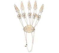 LALADEFIEE Bracelet de Main Punk en Métal Or Léger et Confortable, Design Unique Griffes, pour Performance de Danse et Style Féminin Chic