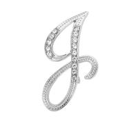 LALADEFIEE Broche à Épingle de Col en Alliage Argenté Lettre Anglaise Chic et Créative pour Décorer Vêtements et Accessoires