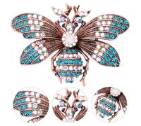 LALADEFIEE Broche Abeille Vintage Dorée à Goutte D’huile, Épingle à Poitrine Rétro Légère et Originale, Accessoire de Ornement Féminin pour Robe, Paquet et Fête, Présent Mode Hippie Femme
