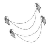 LALADEFIEE Broche Chaîne Ailes D’ange Élégante Broche De Poitrine En Alliage Ancien Décoration Vêtements Femmes Tenue Formelle 2 Pièces