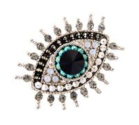 LALADEFIEE Broche Décorative Pour Femme En Forme De Mauvais Œil Avec Strass Accessoire De Mode Pour Femme