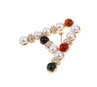 LALADEFIEE Broche en Alliage Lettre A pour Femme Broche de Vêtement Créative Décoration Mode pour Chemisiers Paquet et Écharpes Accessoire Élégant Polyvalent pour Occasions Festives