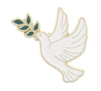 LALADEFIEE Broche Oiseau Métal avec Rameau Olivier Épingle Animal Élégante pour Femme Symbole de Paix Accessoire Polyvalent pour Vêtements Sacs et Cadeaux Raffinés