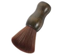 LALADEFIEE Brosse à Moustache Blaireau Taille Standard Fibres Nylon Poignée Bois Naturel Accessoire Soins Hommes Entretien Barbe Usage Quotidien Voyage