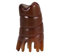 LALADEFIEE Brosse de Massage du Cuir Chevelu pour Prévenir les Démangeaisons Marron en Corne de Yak Peigne Relaxant et Soulager le Stress du Cuir Chevelu