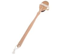 LALADEFIEE Brosse Exfoliante Corps en Bois de Hêtre avec Poils Doux et Sangle Dorsale Manche Long Antidérapant Nettoyage Profond et Massage Brosse de Bain Unisexe pour Dos et Jambes