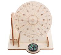 LALADEFIEE Cadran Solaire Équatorial Fait Main en Bois Kit Scientifique Éducatif de Modélisation Ancienne Projet Stem D’Horloge D’Ombre pour Démonstration Solaire en Classe et Apprentissage