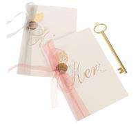 LALADEFIEE Cartes de Serment de Mariage en Papier 2pcs pour Écrire Ses Vœux Style Simple et Look Naturel Adorable, pour Mariages et Fêtes à Thème