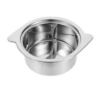 LALADEFIEE Casserole en Acier Inoxydable à Grosse Capacité avec Séparateur, Design Épais et Profond, Cuisine à Double Saveur, Usage Quotidien Cuisine