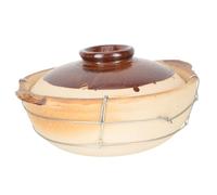 LALADEFIEE Casserole Terre Cuite avec Poignée Faitout Cuisson Maison Résistance Haute Température Transfert Thermique Uniforme Pot pour Braisé et Riz Au Four Cuisine Traditionnelle