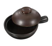 LALADEFIEE Casserole Traditionnelle Céramique Haute Température avec Couvercle Pot à Soupe Résistant Aux Chocs Thermiques Cuisson Maison pour Ragoûts et Plats Mijotés