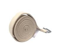 LALADEFIEE Ceinture d'exercice, Bande élastique de fitness, coton blanc, 3 m, renforcée, pour yoga et pilates, allonge les étirements, hommes et femmes