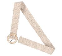 LALADEFIEE Ceinture Large Tressée en Paille PP, Ceinture Élastique pour Femme, Style Naturel et Décontracté, Maintien Ajusté, pour Robes et Occasions Quotidiennes