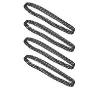 LALADEFIEE Chenilles en Caoutchouc Noir de Remplacement pour Char Télécommandé, Léger, Pack de 4 Pièces, Piste de Robot à Monter Soi-même pour Tank