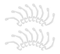 LALADEFIEE Clips de Fixation de Cage Blancs 20pcs 6,8x1,5cm en Plastique pour Hamsters et Lapins, Attaches Latérales avec Loquets Robustes pour Enclos de Petits Animaux Faciles à Installer