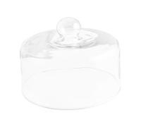 LALADEFIEE Cloche à Gâteau en Verre Transparent sans Plomb 18 CM Couvercle Alimentaire Anti-Poussière Protection pour Présentoir à Pâtisseries Maison et Restauration
