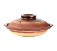 LALADEFIEE Cocotte Terre Cuite sans Émail Casserole Traditionnelle Résistante Haute Température pour Cuisson Soupes Nouilles et Plats Mijotés Au Feu de Maison