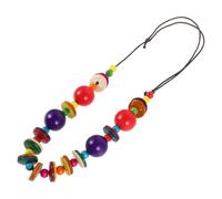 LALADEFIEE Collier Bohème en Coquille de Noix de Ras-de-Cou Coloré pour Femme Chaîne de Pull Vintage Perles Longues Multicolores Accessoire Ethnique Léger Collier pour Fille Présent