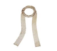 LALADEFIEE Collier Créatif en Aluminium Léger et Confortable pour Femme, Écharpe Élégante de Style Simple et Moderne Couleur Or, Accessoire de Mode Polyvalent