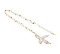 LALADEFIEE Collier Croix en Perles D’Eau Douce Blanc Cassé Pendentif Croix Doré Bijou Religieux Minimaliste pour Femmes Collier de Baptême Élégant Accessoire Spirituel Polyvalent