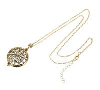 LALADEFIEE Collier Loupe Lecture Femme Pendentif Lunette Loupe Décorative Vintage Cadeau Élégant pour Lecture et Styles Quotidiens