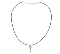 LALADEFIEE Collier Pendentif Dent de Requin Cristal Naturel avec Cordon Cuir Bijou Homme et Femme Symbole de Force et Protection
