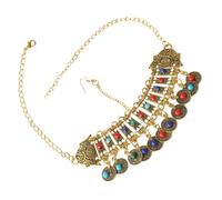 LALADEFIEE Collier Statement pour Femme Bohemian Vintage en Alliage de Zinc Deux Méthodes de Port, Bijou Chic et Généreux Fête des Mères Saint-valentin